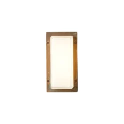 Applique da Esterno in Ottone Vintage con Attacco E27 e IP44 - Cristallo