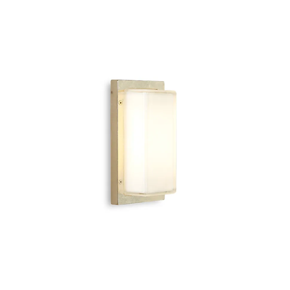 Applique da Esterno in Ottone Vintage con Attacco E27 e IP44 - Cristallo