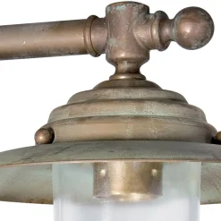 Applique da Esterno in Ottone, Vetro Trasparente e IP44 - Elfico