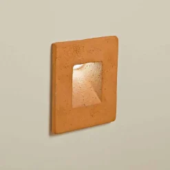 Applique da esterno quadrata, in terracotta colorata Square - Toscot