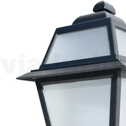 Applique da Muro Outdoor in Alluminio Antracite e Vetro Made in Italy - Elric