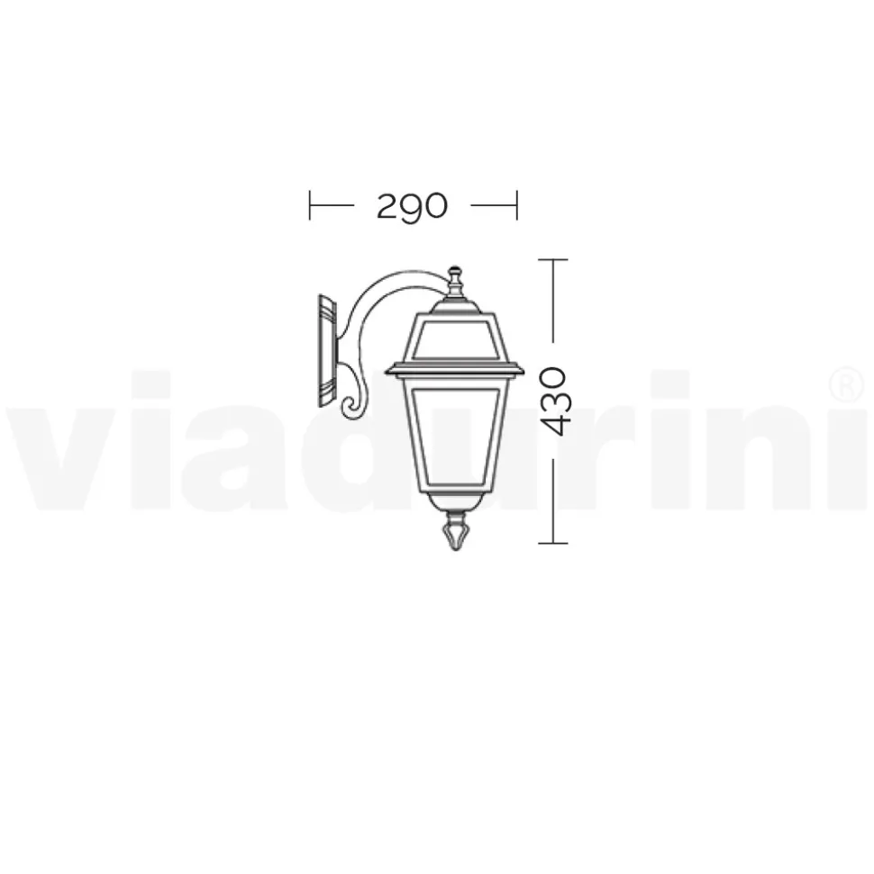 Applique da Muro Outdoor in Alluminio Pressofuso e Vetro Made in Italy - Elric