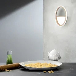 Applique da Parete con Struttura in Metallo Bianco o Oro a LED - Raissa