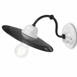 Applique da parete elegante in ceramica bianca Ferroluce Potenza