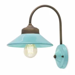 Applique da parete in ceramica colorata e ottone Alice Ferroluce