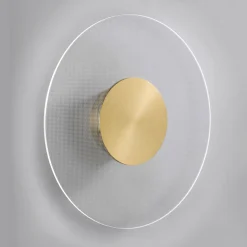 Applique da Parete in Metallo e Diffusore in Plexiglass Micro-Puntinato - Nora
