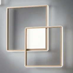 Applique da Parete in Metallo Verniciato Oro con LED Moderna - Formale
