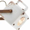 Applique da parete stile vintage-industriale in ceramica e ferro Julia
