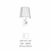 Applique di Design con Struttura in Metallo Nero e Organza Made in Italy - Boom