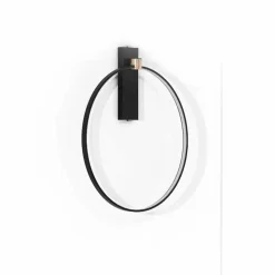 Applique di Design in Alluminio Nero e Ottone Naturale Made in Italy - Norma