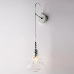 Applique in Ferro con Vetro Pyrex Made in Italy - Corinto