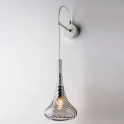 Applique in Ferro con Vetro Pyrex Made in Italy - Corinto