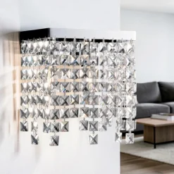 Applique in Ferro Cromato con Strass Made in Italy - Africa