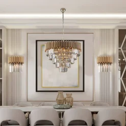 Applique in Ferro Dorato con Strass Made in Italy - Parigi