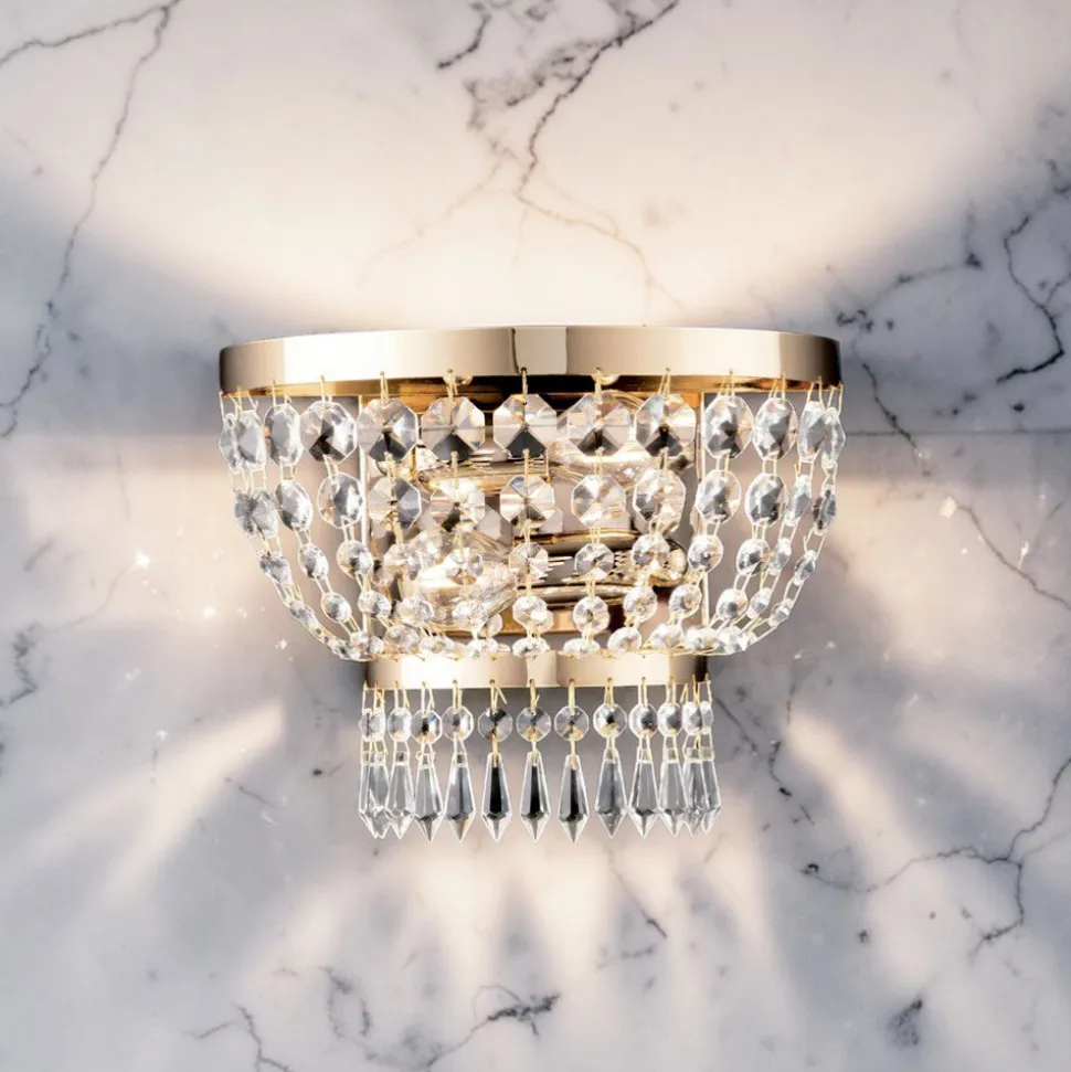 Applique in Ferro Dorato con Strass Made in Italy - Austria