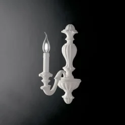 Applique in Legno Disponibile con 1 o 2 Luci Made in Italy - Milano