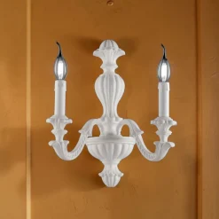 Applique in Legno Disponibile con 1 o 2 Luci Made in Italy - Milano