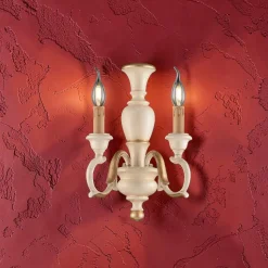 Applique in Legno Finiture Bianco o Avorio Made in Italy - Firenze