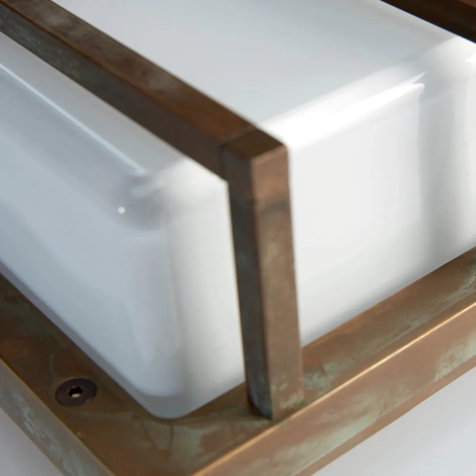 Applique in Ottone Vintage, E27 e Luce d’Atmosfera Made in Italy - Cristallo