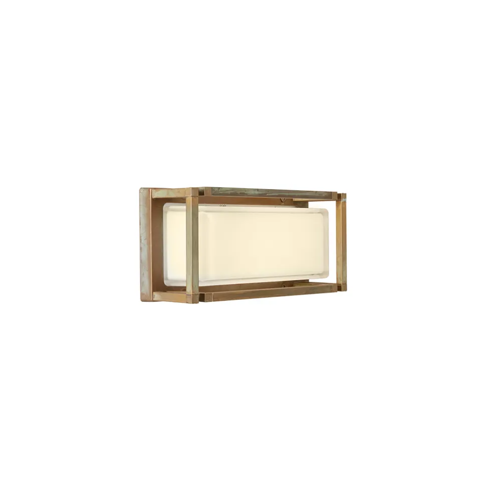 Applique in Ottone Vintage Interamente Realizzata in Italia - Cristallo