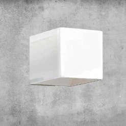 Applique LED in Ottone e Gesso Made in Italy - Cubetto Aldo Bernardi