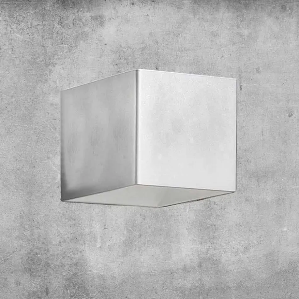 Applique LED in Ottone e Gesso Made in Italy - Cubetto Aldo Bernardi