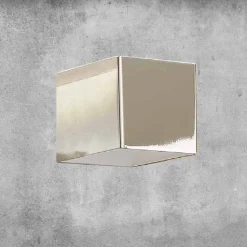 Applique LED in Ottone e Gesso Made in Italy - Cubetto Aldo Bernardi