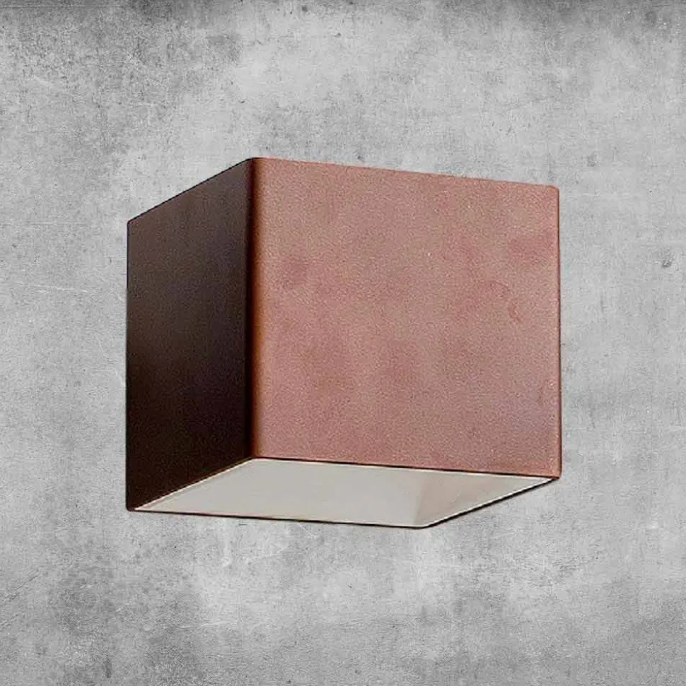 Applique LED in Ottone e Gesso Made in Italy - Cubetto Aldo Bernardi