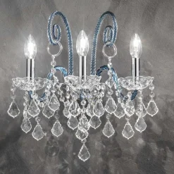Applique 3 Luci Artigianale in Vetro di Venezia Made in Italy - Fiorentino