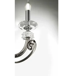 Applique 2 Luci Vetro Soffiato e Cristallo Ottico Lusso Classico - Cassea