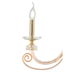 Applique 2 Luci Vetro Soffiato e Cristallo Ottico Lusso Classico - Cassea