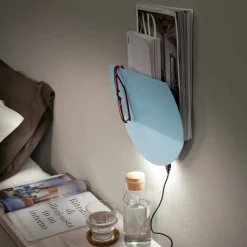 Applique Moderna con Vano per Riviste, USB e Luce LED Made in Italy - Foster