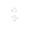 Applique Murale Quadrata in Rame e LED Made in Italy - Esempio