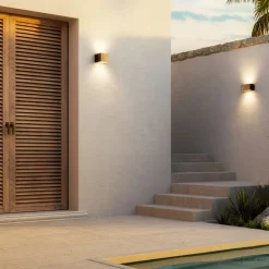 Applique Murale Quadrata in Rame e LED Made in Italy - Esempio