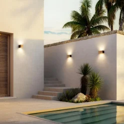 Applique Murale Rettangolare in Rame e LED Made in Italy - Esempio