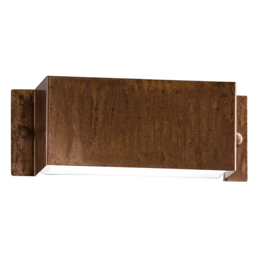 Applique Murale Rettangolare in Rame e LED Made in Italy - Esempio