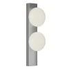 Applique o Plafoniera in Alluminio e Luce in Vetro Soffiato Bianco - Alma
