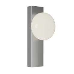 Applique o Plafoniera in Alluminio e Luce in Vetro Soffiato Bianco - Alma