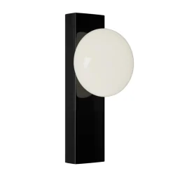Applique o Plafoniera in Alluminio e Luce in Vetro Soffiato Bianco - Alma