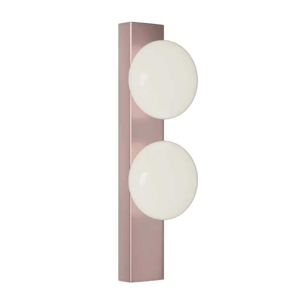 Applique o Plafoniera in Alluminio e Luce in Vetro Soffiato Bianco - Alma