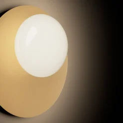 Applique o Plafoniera in Alluminio, Metallo e Luce in Vetro Bianco - Luma
