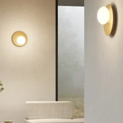 Applique o Plafoniera in Alluminio, Metallo e Luce in Vetro Bianco - Luma