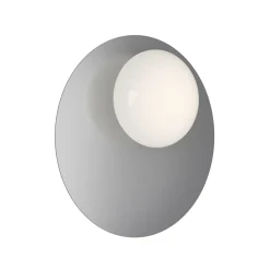 Applique o Plafoniera in Alluminio, Metallo e Luce in Vetro Bianco - Luma