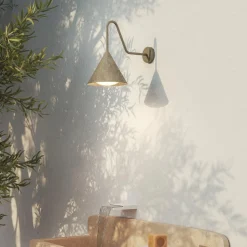 Applique Outdoor in Vetro e Ottone Made in Italy - Pioggia