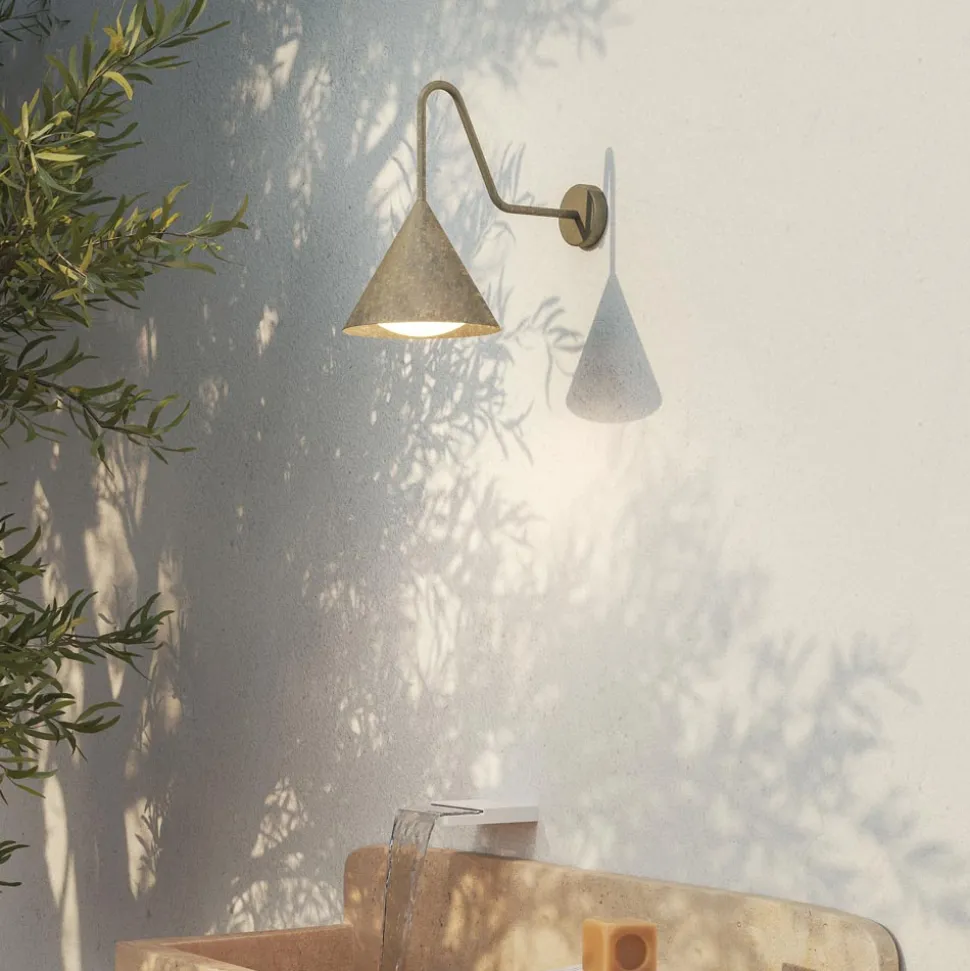 Applique Outdoor in Vetro e Ottone Made in Italy - Pioggia