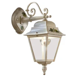Applique per Esterni in Alluminio Bianco e Decoro Dipinto a Mano - Gorizia