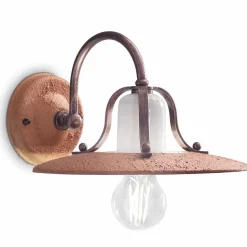 Applique rustica in ceramica decorata Ferroluce Bologna