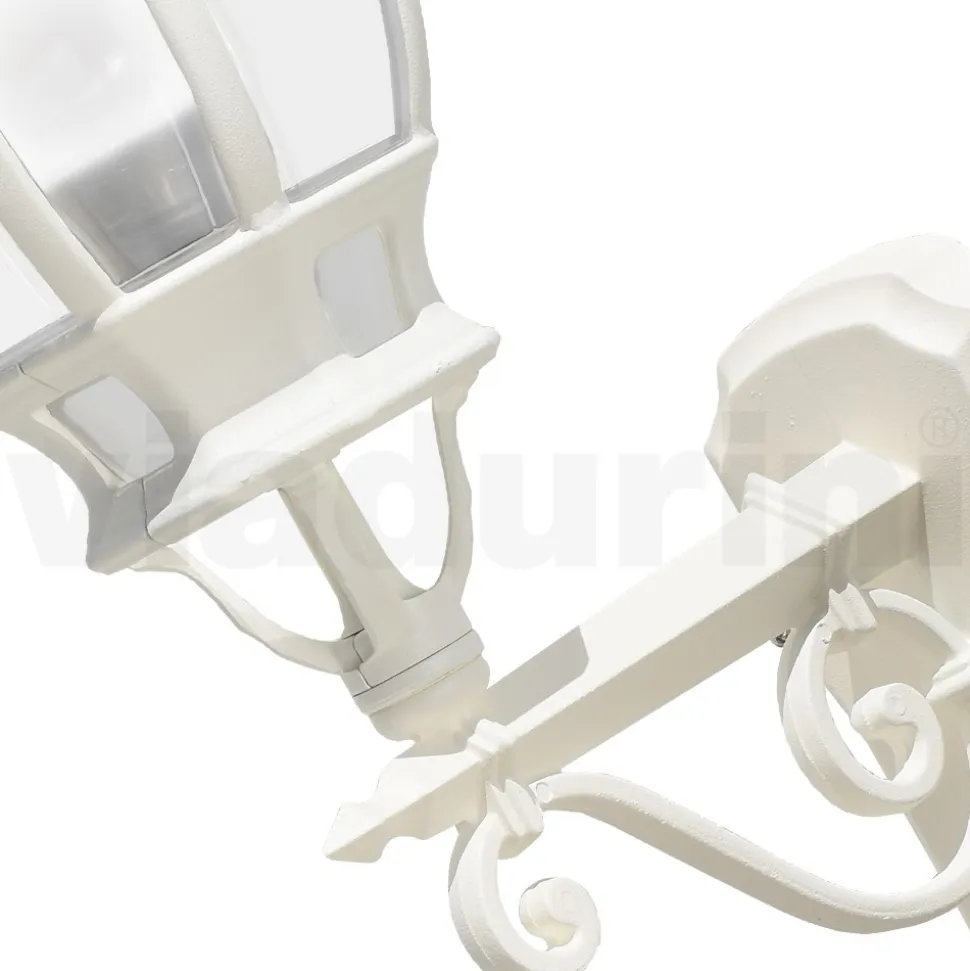 Applique Stile Vintage da Esterno in Alluminio Bianco Made in Italy - Dodo