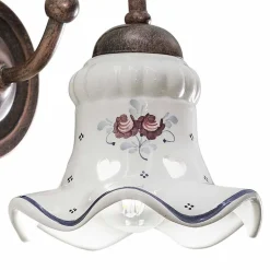 Applique Vintage Artigianale Ferro e Ceramica e Decoro a Mano - Chieti