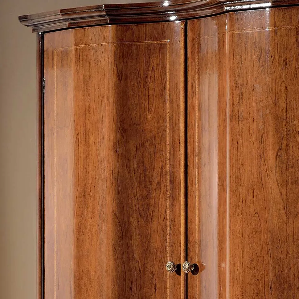 Armadio Classico in Legno con 2 Ante e 3 Cassetti Made in Italy - Luxury